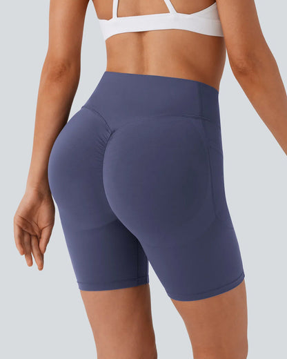 ⏳Limited-Time Offer🎉High Waisted Butt Lifting Tummy Control Side Pocket Shaping Training Shorts 7"